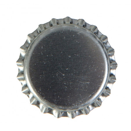 Capsule argent couronne metal   liner en PVC transparent