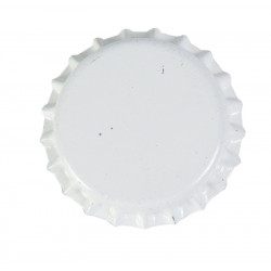 Capsule blanche couronne metal   liner en PVC transparent