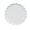 Capsule blanche couronne metal   liner en PVC transparent