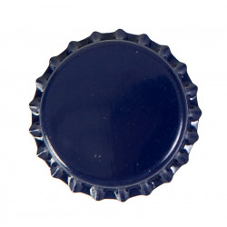 Capsule bleue couronne metal   liner en PVC transparent