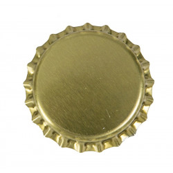 Capsule doree couronne metal   liner en PVC transparent