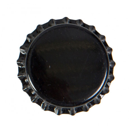 Capsule noire couronne metal   liner en PVC transparent
