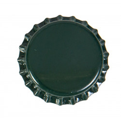 Capsule verte couronne metal   liner en PVC transparent