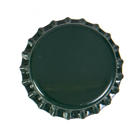 Capsule verte couronne metal   liner en PVC transparent
