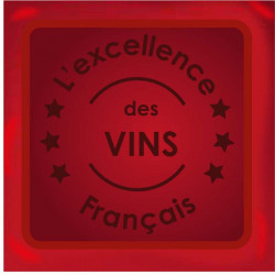 Rouleau 500 etiquettes decor EXCELLENCE DES VINS FRANCAIS