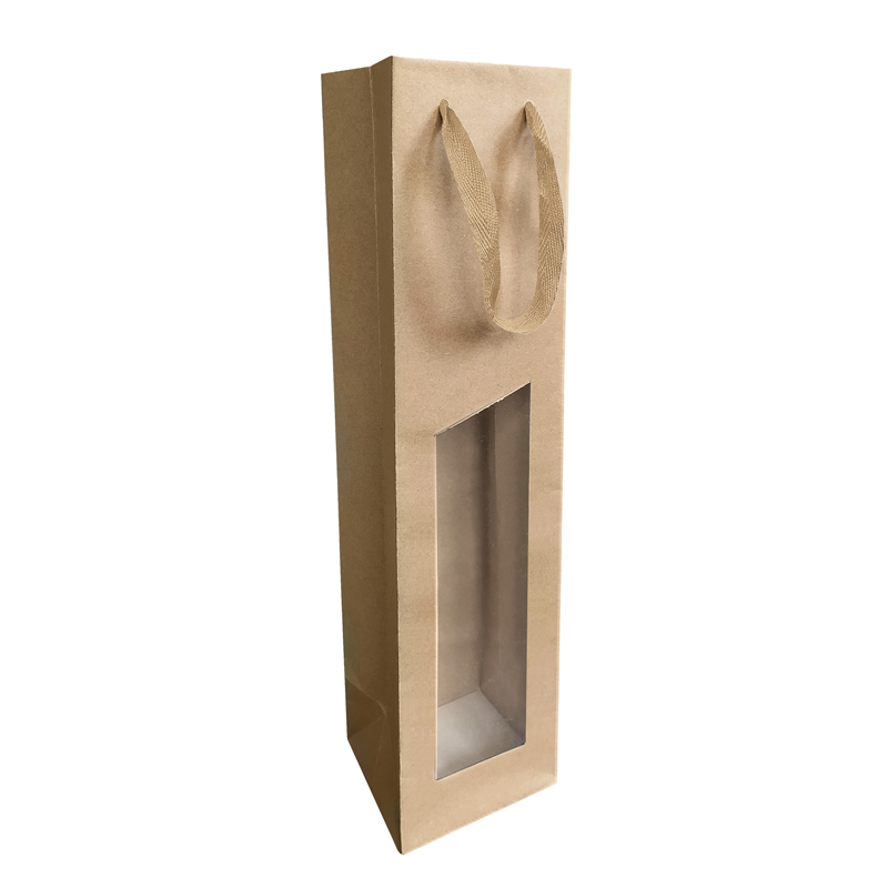 SAC SEDUCTION 1 BOUTEILLE ECRU AVEC FENETRE