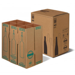 Carton expédition 6 bouteilles 75cl agréé UPS + calage