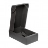 Coffret noir 2 bouteilles décor JOYEUSES FÊTES (+calage)