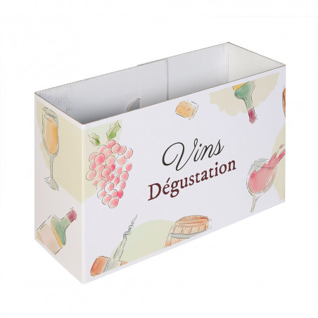 Fourreau pour coffret 3 bouteilles décor DÉGUSTATION