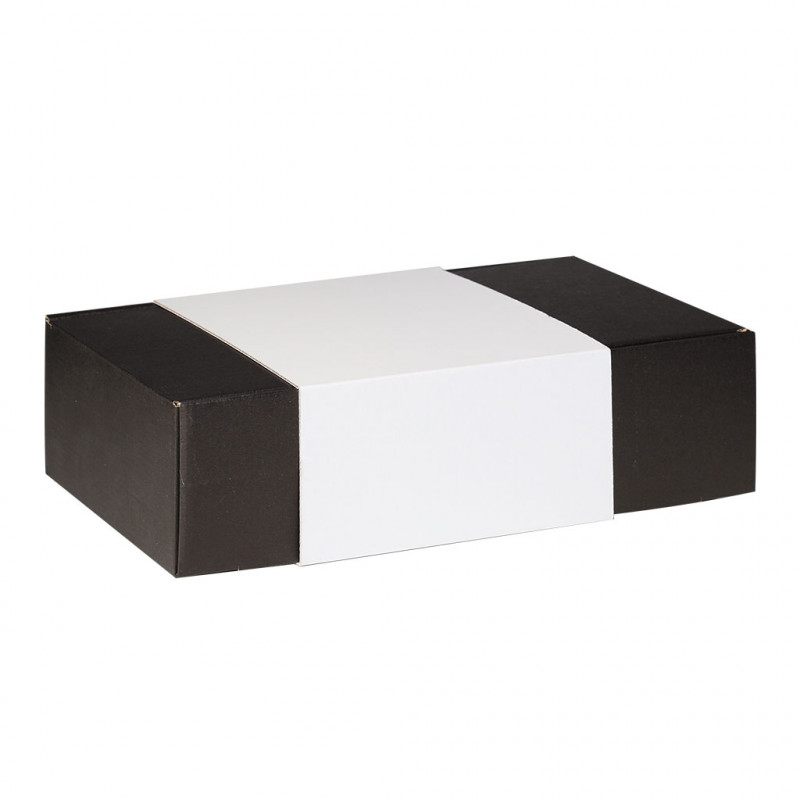 Fourreau blanc neutre pour coffret 2 bouteilles