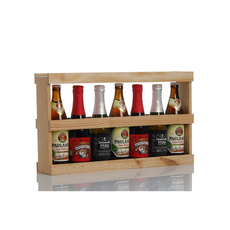Pack de 5 Demi-mètres de bière en bois glissiere 8x33cl 7x50cl