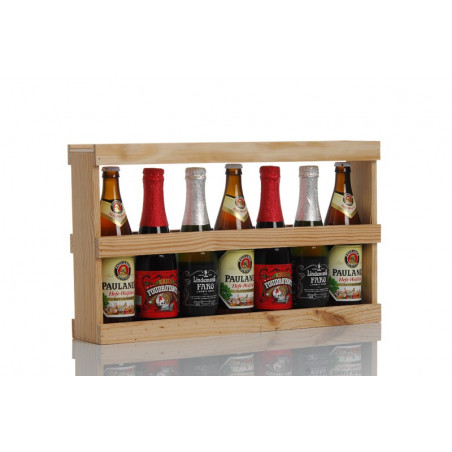 Pack de 5 Demi-mètres de bière en bois glissiere 8x33cl 7x50cl