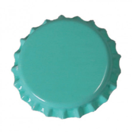 Lot 10000 capsules turquoises couronne métal liner transparent sans PVC