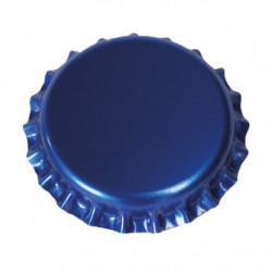 Capsule bleue couronne metal   liner en PVC transparent