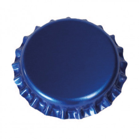 Capsule bleue couronne metal   liner en PVC transparent
