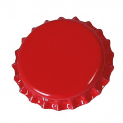 Capsule rouge couronne metal   liner en PVC transparent