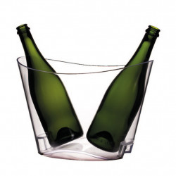 vasque 2 bouteilles transparente