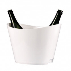 vasque pour 2 bouteilles blanche