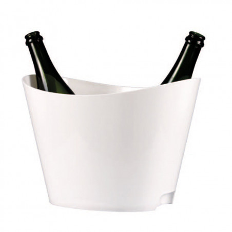 vasque pour 2 bouteilles blanche