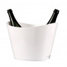 vasque pour 2 bouteilles blanche