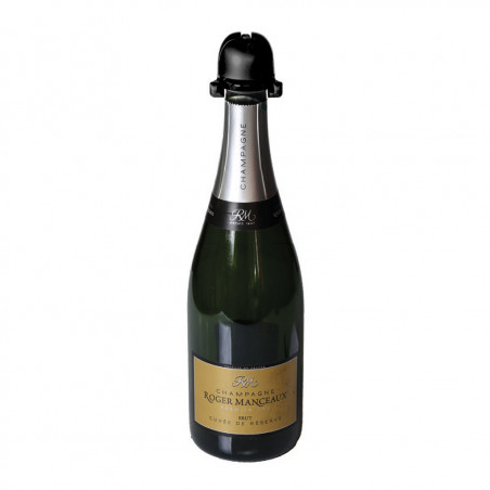 bouchon à champagne hermétique supergrip noir