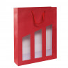 sac séduction rouge pour 3 bouteilles