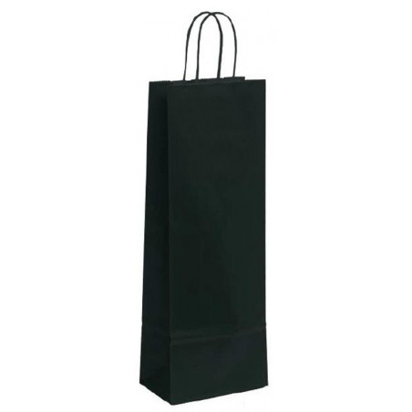 Sac kraft Verge noir 1 bouteille